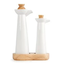 Whiteware Vinegar And Oil Set