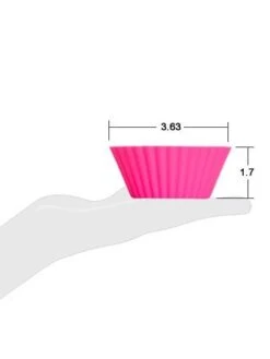 Jumbo Silicone Muffin Cups - 12 Large 3-5/8 Inch Baking Liners With Bonus Screw Top Storage Jar -Peugeot Shop 210V4N98lGL