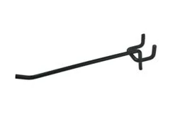 FixtureDisplays® 20PK 4" Metal Hook Metal Pegwall Wire Hook Black Wire Hook For Metal Pegboard 18477-20PK-NF