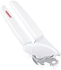 Leifheit Exact Can Opener, White, Strong Stainless Steel Deluxe Tin Opener, Hardened Steel Geared Cutting Wheel, Effective Opener, -Peugeot Shop 212ohiwzkLL. AC