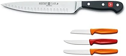 Wüsthof Classic Hollow Edge Carving Knife, 8-Inch, With Bonus Paring Knives, Black, (8854) 7 Wüsthof Classic Hollow Edge Carving Knife, 8-Inch, With Bonus Paring Knives, Black, (8854) - Image 7