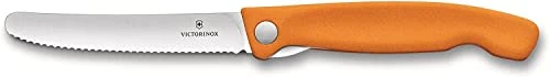 Victorinox 4.3-Inch Swiss Classic Foldable Paring Knife With Wavy Edge In Orange 2 Victorinox 4.3-Inch Swiss Classic Foldable Paring Knife With Wavy Edge In Orange - Image 2