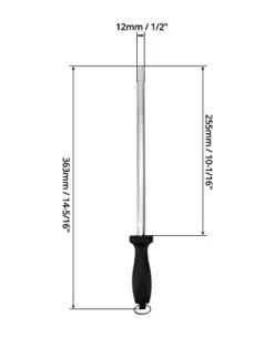 10" Honed Steel Sharpening Rod, Professional Knife Steel Magnetized Safe Oval Handle Perfect For Chefs And Home Cooks, -Peugeot Shop 214t9mVCAxL