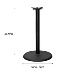 Bar Height Metal Table Base For Restaurants 30W X30D X40.75H | Our Cast Iron Table Base Is Perfect For Restaurants, Coffee Shops, Lounge Areas, And More | THT604-30BH Made In North America