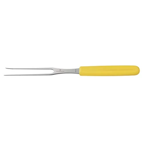 Victorinox Carving Fork Delicately Carves, Slices And Picks Up Meat Straight Blade In Yellow, 5.9 Inches 1 Victorinox Carving Fork Delicately Carves, Slices And Picks Up Meat Straight Blade In Yellow, 5.9 Inches