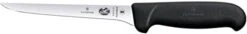 Victorinox 5" Boning Knife, Curved Blade, Flexible, Black Fibrox Handle 5.6613.12