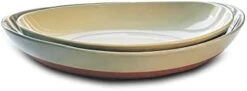 Ora Ceramic Large Serving Bowls- Set Of 2 Oval Platters For Entertaining. Modern Kitchen Dishes For Dinner, Fruit, Salad, Turkey, Etc. Oven, Dishwasher Safe, 55 / 35 Oz, 13.5" / 11.8" - Vanilla White -Peugeot Shop 219FOGGkH8L. AC