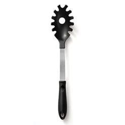 Ada Cutlery Non-Scratch Pasta Server - Heat Resistant Spaghetti Spoon – Pasta Fork Kitchen Utensil With Ergonomic Comfort Grip Handle - 13-1/4 Inches