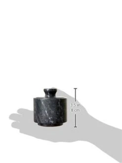 Marble Salt Cellar, Black 3 X 3 X 3 Inches -Peugeot Shop 21Bmm6I0VqL