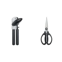 OXO Good Grips Multi-Purpose Kitchen And Herbs Scissors & Good Grips Soft-Handled Manual Can Opener