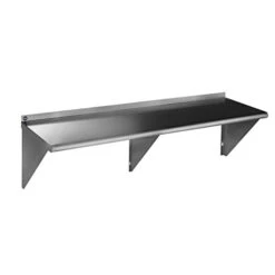 Rockpoint Stainless Steel Shelf 18 X 24 Inches, 320 Lb, NSF Commercial Wall Mount Floating Shelving For Restaurant, Kitchen, Home And Hotel, Silver (HX2022-18) -Peugeot Shop 21H4B lHTJL