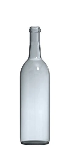 - NMS W5 Flint 750ml Glass Bordeaux Wine Bottle Flat-Bottomed Cork Finish - Case Of 12 - Clear/Flint