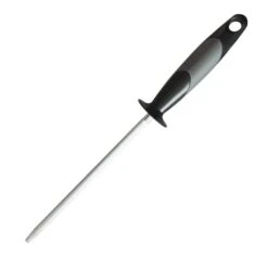 CcuSharp 9" Professional Knife Sharpening Stainless Steel - Honing Rod Butcher Steel W/Rubber Handle - Sharpens, Restores & Realigns Kitchen Knives & Cutting Tools Blades - Lightweight & Durable