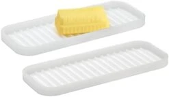 Silicone Kitchen Sink Storage Organizer Holder Tray For Sponges, Soap, Scrubber - Ribbed Base, Quick Dry, Waterproof, Non-Slip, Durable, Heat Resistant - Linelle Collection, 2 Pack, Black 22 Silicone Kitchen Sink Storage Organizer Holder Tray For Sponges, Soap, Scrubber - Ribbed Base, Quick Dry, Waterproof, Non-Slip, Durable, Heat Resistant - Linelle Collection, 2 Pack, Black -Peugeot Shop 21NkG0HktsL. AC