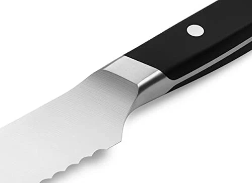 Serrated Bread Knife - 9.5 Inch Bread Cutter - High Carbon Stainless Steel Serrated Kitchen Knives, Black 5 Serrated Bread Knife - 9.5 Inch Bread Cutter - High Carbon Stainless Steel Serrated Kitchen Knives, Black - Image 5