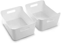 | Plastic Organizer Bins, Large - 2 Pack, Clear | The SOHO Collection | Multi-Use Organizer Bins | Pantry Organizer & Freezer Organizer | Plastic Storage Container | Bins For Home & Kitchen Org -Peugeot Shop 21OX2zWZrrL. AC 1