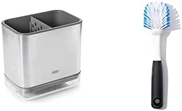 OXO Good Grips Stainless Steel Sinkware Caddy & Good Grips Bottle Brush, 12" H 6 OXO Good Grips Stainless Steel Sinkware Caddy & Good Grips Bottle Brush, 12" H - Image 6