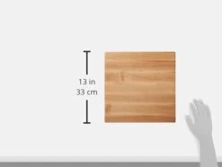 Lock B12S Maple Wood Edge Grain Cutting Board With Feet, 12 Inches Square, 1.5 Inches Thick -Peugeot Shop 21UtZoV6VnS