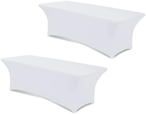 6Ft Table Cover Table Cloths For Parties Spandex Party Patio Fitted Table Covers For 6 Foot Tables Rectangle Tablecloths In Bulk For Wedding(Black) 12 6Ft Table Cover Table Cloths For Parties Spandex Party Patio Fitted Table Covers For 6 Foot Tables Rectangle Tablecloths In Bulk For Wedding(Black) - Image 12