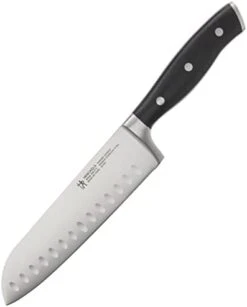 Forged Premio Hollow Edge Santoku Knife, 7-inch, Black/Stainless Steel -Peugeot Shop 21XCtzMCoxL. AC