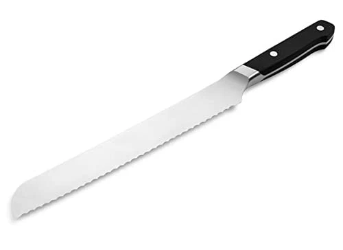 Serrated Bread Knife - 9.5 Inch Bread Cutter - High Carbon Stainless Steel Serrated Kitchen Knives, Black 3 Serrated Bread Knife - 9.5 Inch Bread Cutter - High Carbon Stainless Steel Serrated Kitchen Knives, Black - Image 3