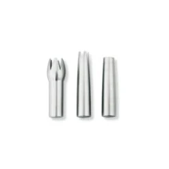 Heavy Duty Presentation Decorator Tips For ISi Gourmet Whippers, Set Of 3, Stainless Steel