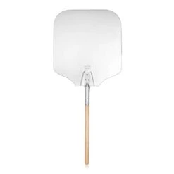 50196 Aluminum Pizza Peel, Wooden Handle, 16 X 18 Inch Blade, 36 Inch Overall