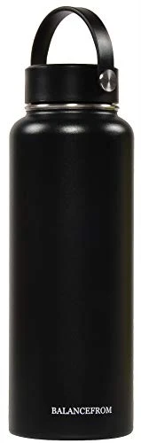 Double-Wall Vacuum Insulated Stainless Steel Water Bottle, 3 Caps Included, Wide Mouth And Standard Mouth, Multiple Colors And Sizes