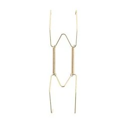 Dish Display Plate Hangers,W Type Dish Spring Holder,Golden Invisible Plate Spring Hook Holder Hanging Wire For The Wall Home Decoration(6 Inch)