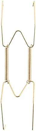 Dish Display Plate Hangers,W Type Dish Spring Holder,Golden Invisible Plate Spring Hook Holder Hanging Wire For The Wall Home Decoration(6 Inch) 5 Dish Display Plate Hangers,W Type Dish Spring Holder,Golden Invisible Plate Spring Hook Holder Hanging Wire For The Wall Home Decoration(6 Inch) - Image 5