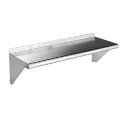 Rockpoint Stainless Steel Shelf 18 X 24 Inches, 320 Lb, NSF Commercial Wall Mount Floating Shelving For Restaurant, Kitchen, Home And Hotel, Silver (HX2022-18) -Peugeot Shop 21gTXAlwJ8L
