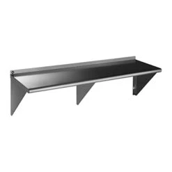 Rockpoint Stainless Steel Shelf 18 X 24 Inches, 320 Lb, NSF Commercial Wall Mount Floating Shelving For Restaurant, Kitchen, Home And Hotel, Silver (HX2022-18) -Peugeot Shop 21jVP8nrAL