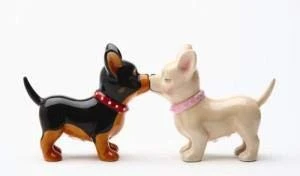 Trading Kissing Chihuahuas Pucker Up Pups, Salt And Pepper Shaker Set, Magnetic 1 Trading Kissing Chihuahuas Pucker Up Pups, Salt And Pepper Shaker Set, Magnetic