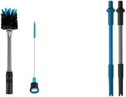 2-in-1 Shaker Bottle And Straw Cleaning Brush, 1 Pack & Reusable Silicone Straws For BlenderBottle Shaker Bottles, Black And Blue (2 Pack) -Peugeot Shop 21kwqMfsn3L. AC