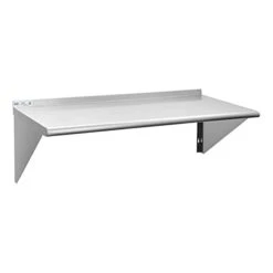 Tainless Steel Shelf 18 X 48 Inches, 400 Lb, Commercial Wall Mount Floating Shelving For Restaurant, Kitchen, Home And Hotel
