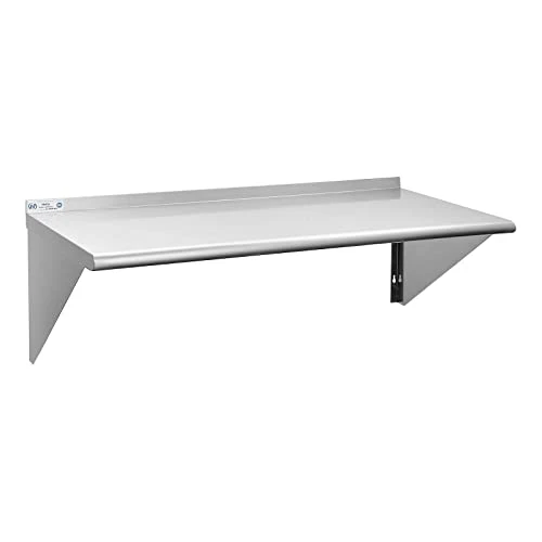 Tainless Steel Shelf 18 X 48 Inches, 400 Lb, Commercial Wall Mount Floating Shelving For Restaurant, Kitchen, Home And Hotel 1 Tainless Steel Shelf 18 X 48 Inches, 400 Lb, Commercial Wall Mount Floating Shelving For Restaurant, Kitchen, Home And Hotel