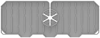 Faucet Mat For Kitchen Sink,Splash Guard Silicone Faucet Water Catcher Sink Mat,Rubber Drying Mat For Kitchen & Bathroom RV Countertop Drip Protector (Black) 7 Faucet Mat For Kitchen Sink,Splash Guard Silicone Faucet Water Catcher Sink Mat,Rubber Drying Mat For Kitchen & Bathroom RV Countertop Drip Protector (Black) - Image 7