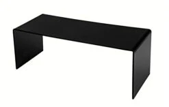 Marketing Holders Black Acrylic Riser Display Stand 11 Inch Wide X 4.5 Inch Deep Merchandise Showcase Elongated Bench Retail Stores And Boutiques Counter Or Tabletop Decor Throne Platform