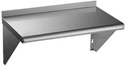 Rockpoint Stainless Steel Shelf 18 X 24 Inches, 320 Lb, NSF Commercial Wall Mount Floating Shelving For Restaurant, Kitchen, Home And Hotel, Silver (HX2022-18) -Peugeot Shop 21rm3tbqgsL