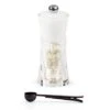 Peugeot Molene Grey “Wet” Salt Mill, 5-1/2" White. Ceramic Mechanism - With Stainless Steel Spice Scoop/Bag Clip