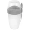 HEMOTON Salad Meal Shaker Cup With Fork Set Salad Dressing Container To Go Portable Fruit And Vegetable Salad Cups Container Grey