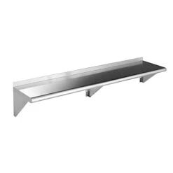 Rockpoint Stainless Steel Shelf 18 X 24 Inches, 320 Lb, NSF Commercial Wall Mount Floating Shelving For Restaurant, Kitchen, Home And Hotel, Silver (HX2022-18) -Peugeot Shop 21vxMfql2iL
