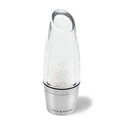Cole & Mason 140 Mm Milston Stemless Salt Mill, Stainless Steel, Silver, 5.5 X 5.5 X 14 Cm