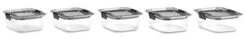 Rubbermaid Brilliance Food Storage Container, BPA Free Plastic, Medium, 3.2 Cup, 5 Pack, Clear & Brilliance Food Storage Container, Large, 9.6 Cup, Clear 1991158