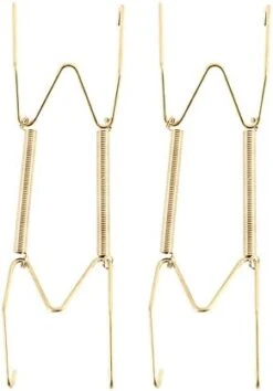 GENERIC 2 PCS Plate Hangers,Stainless Steel Plate Hangers Invisible Wall Hooks,Decorative Wire Plate Hangers,for Decorative Plates, Antique Plates (8 Inch) -Peugeot Shop 31 QPXYFtL. AC