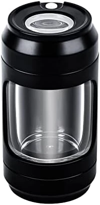 Stash Jar With Hand Spice Herb Grinder Magnifying Airtight Jar LED Light Grinder For Portable Lightweight For Easy Storage (Yellow) 5 Stash Jar With Hand Spice Herb Grinder Magnifying Airtight Jar LED Light Grinder For Portable Lightweight For Easy Storage (Yellow) - Image 5