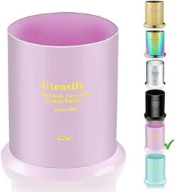 Rainbow Utensil Holder, Berglander Stainless Steel Titanium Colorful Plating Kitchen Utensil Holders For Countertop, Utensil Caddy, Utensil Crock Kitchen Utensil Organizer (Rainbow) -Peugeot Shop 3107Lu0UV S. AC