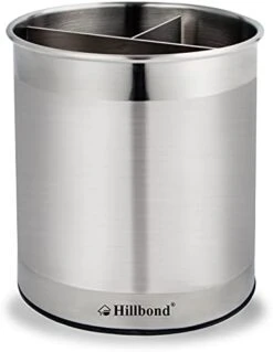 Stainless Steel Utensil Holder With Removable Divider For Easy Clean, 360° Rotating Kitchen Utensil Crocks With Weighted Base For No Tipping Over, Utensil Caddy Organizer (EXTRA LARGE) -Peugeot Shop 310FHTHBq0L. AC