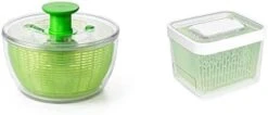 OXO Good Grips Large Salad Spinner - 6.22 Qt. & Good Grips Little Salad Dressing Shaker - Black -Peugeot Shop 310HyZayQvL. AC
