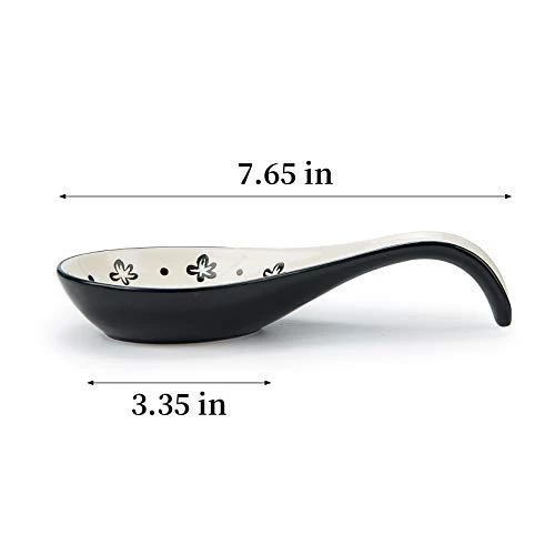 Spoon Rest Spoon Holder For Stove Top Ceramic Spoon Holder Porcelain Spoon Rest For Kitchen Counter 2 Spoon Rest Spoon Holder For Stove Top Ceramic Spoon Holder Porcelain Spoon Rest For Kitchen Counter - Image 2